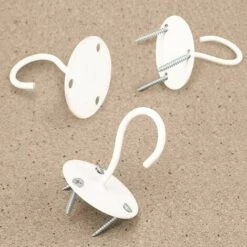 Set Di 2 Ganci Da Soffitto Bianchi Da Parete, Ganci Appendiabiti In Metallo, Ganci Da Soffitto In Ferro Per Appendere Piante/ciondoli/cestini/mangiatoie Per Uccelli/lanterne, -Vendite VIDAXL 99776624 4