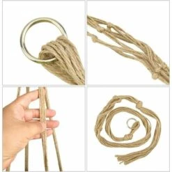 Set Di 2 Appendini Per Piante Da Appendere A Parete Fioriera Da Appendere Per Fiori Porta Piante Stile Boho Corda Di Cotone Per Interni Esterni (90 Cm) 9 Set Di 2 Appendini Per Piante Da Appendere A Parete Fioriera Da Appendere Per Fiori Porta Piante Stile Boho Corda Di Cotone Per Interni Esterni (90 Cm) -Vendite VIDAXL 99782074 5